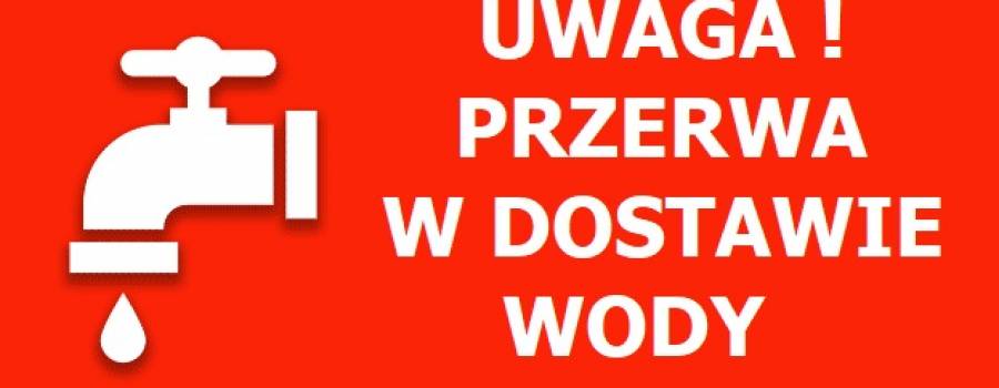 Przerwa w dostawie wody 