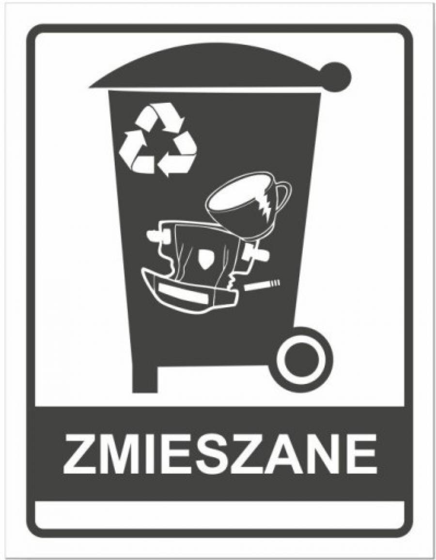 Harmonogram zbiórki odpadów zmieszanych styczeń-grudzień 2021 